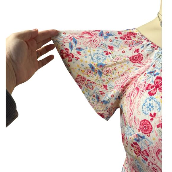 Berkley Jensen Flutter Sleeve Maxi Dress Size XL in Pretty Floral Print - Picture 5 of 10